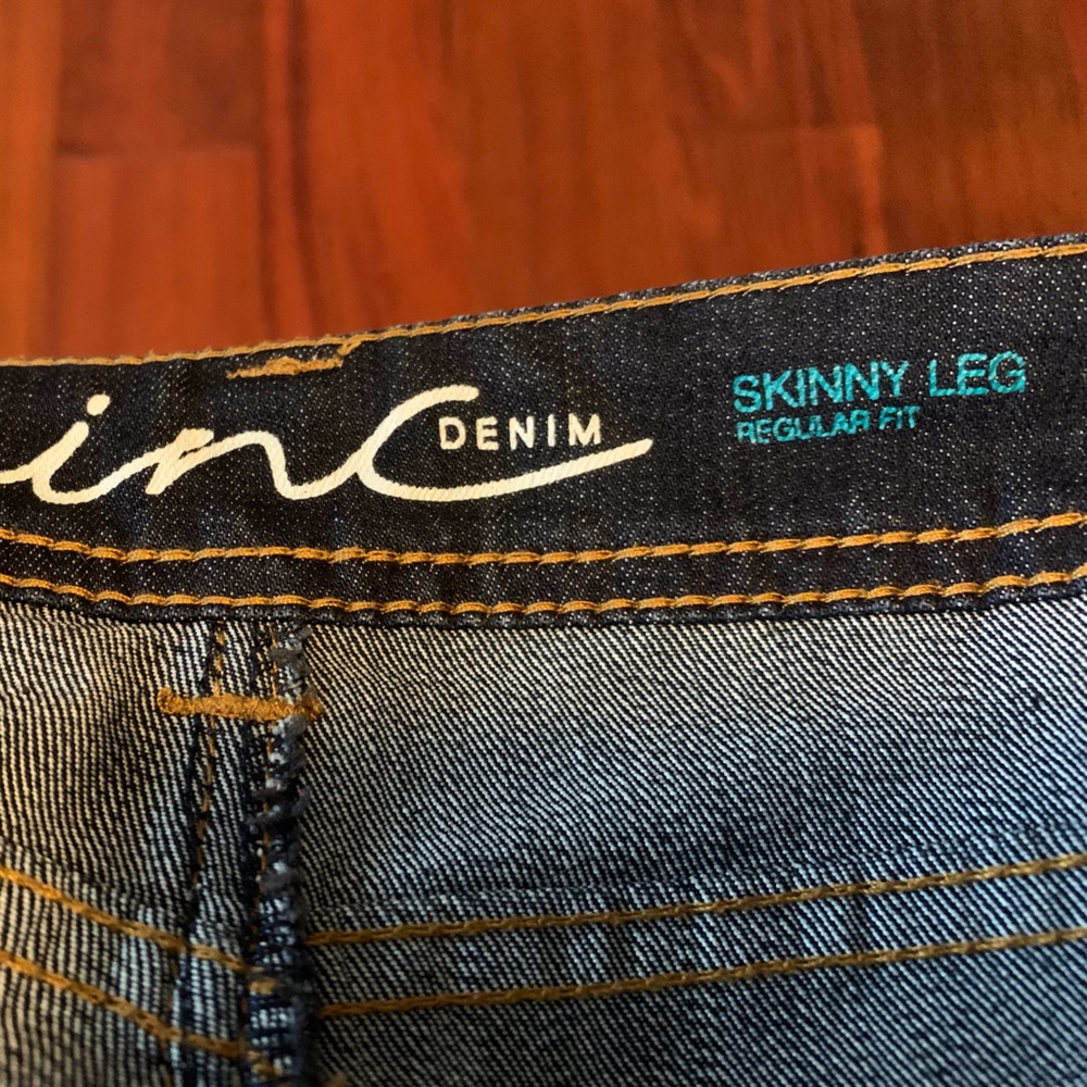 INC Denim Skinny Leg, Regular Fit - Picture 5 of 10
